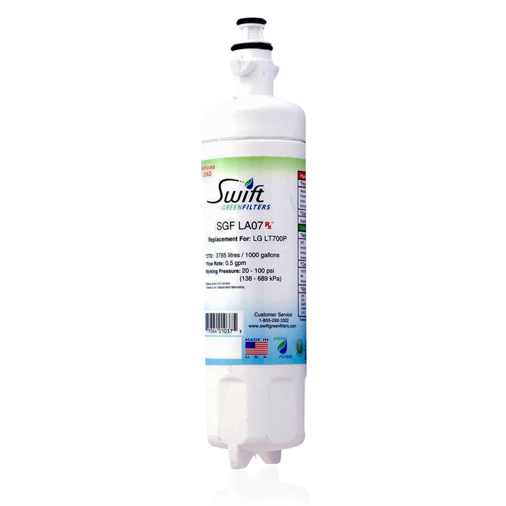 Swift Green Filter SGF-LA07 Rx Pharmaceutical Removal Refrigerator Water Filter