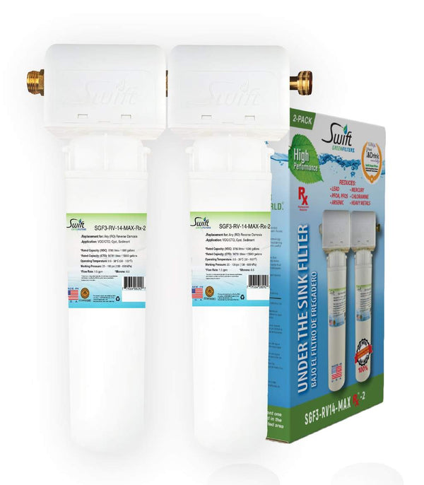 SGF3-RV14-MAX-RX-2 (Double Candle System) Multi Stage RV Water Filter System With Ultra High Capacity